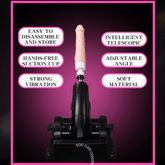 MizzZee 12-Frekvenca Dildo-Maŝino Seksa Seĝo-Aro